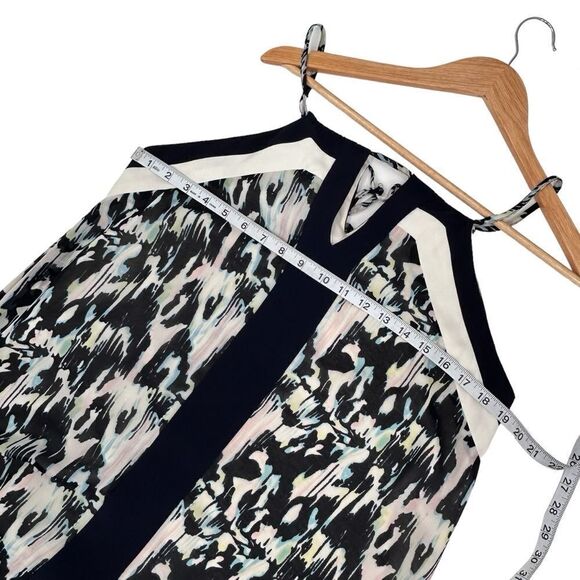 Adelyn Rae navy white print maxi dress size medium - Picture 2 of 7